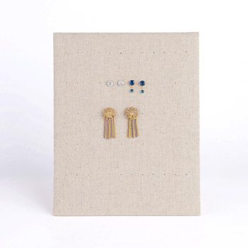 Exhibidor aretes yute beige 20x8.1x25.3cm
