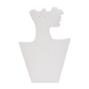 Cara y cuello exhibidor de carton blanco 29.5x20.8x0.9cm