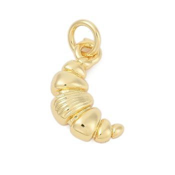 Croissant dorado baño oro 18k 14x10x4.5mm