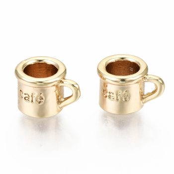 Taza café dorada baño oro 18k 6.5x10x7mm