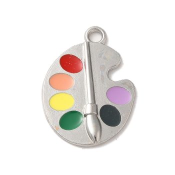 Paleta pintura enamel plateado 25x18x2.5mm