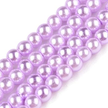 Perla de vidrio redonda 4mm lila