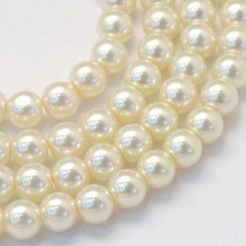 Perla de vidrio redonda 4mm amarillo claro