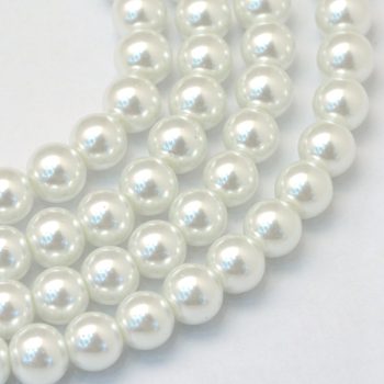 Perla de vidrio redonda 4mm blanco