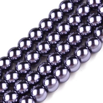 Perla de vidrio redonda 10mm morado