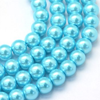 Perla de vidrio redonda 4mm turquesa