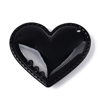 Corazón acrílico negro 47x54x13mm