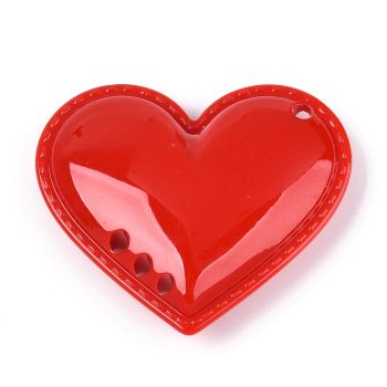 Corazón acrílico rojo 47x54x13mm