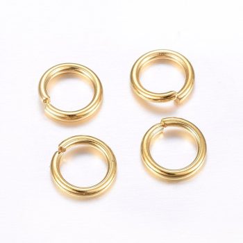 Argolla acero inoxidable dorada 10x1mm