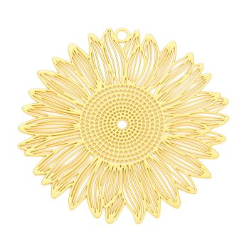 Flor filigrina baño oro 18k 55x56x0.3mm