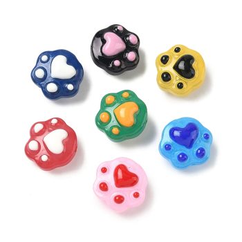 Patita perro murano mix color 13x15x9mm