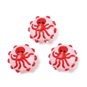 Pulpo rojo de murano 18x20x9mm