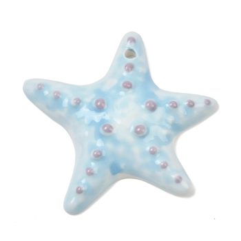 Estrella de mar porcelana azul claro 51x52x11mm