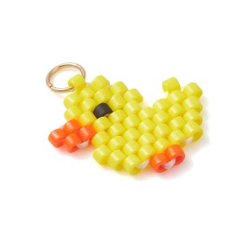 Pato amarillo tejido 14x15x2mm