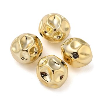 Abalorio irregular dorado acrilico 19x18mm