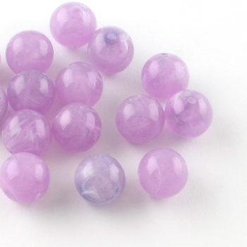 Abalorio acrilico tipo piedra color lila 16mm