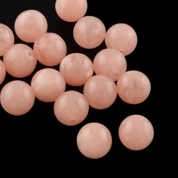 Abalorio acrilico tipo piedra color salmon 16mm