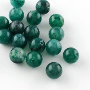 Abalorio acrilico tipo piedra color verde marino 20mm