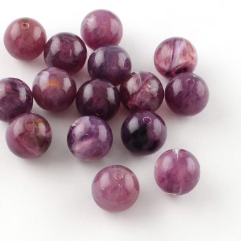 Abalorio acrilico tipo piedra color morado 20mm