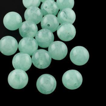 Abalorio acrilico tipo piedra color menta 20mm