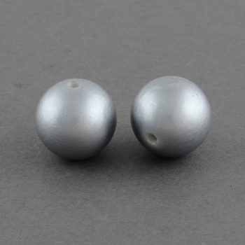 Abalorio acrilico redondo perlado gris 20mm