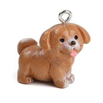 Perro beige resina 23x22x15mm